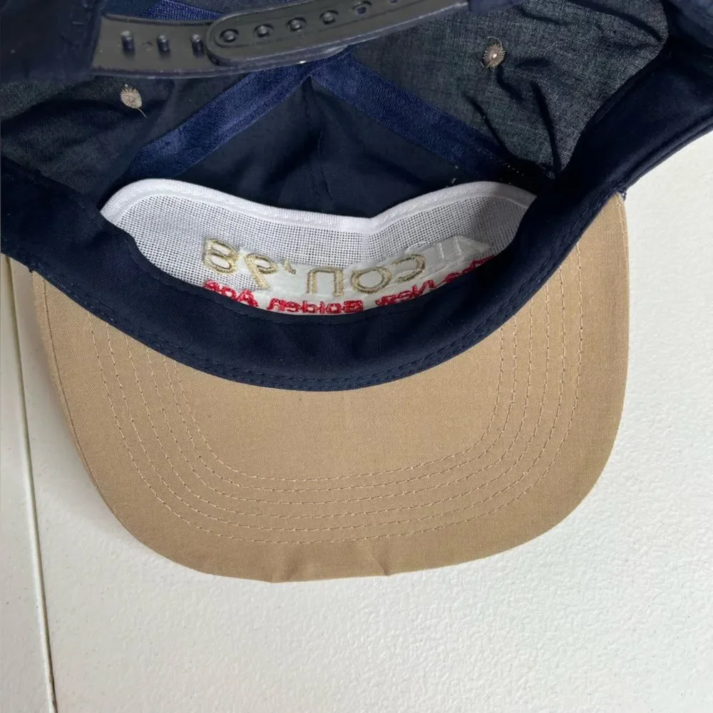 Vintage 90s Alcon 98 The New Golden Age French Lick Indiana Snapback Trucker Hat